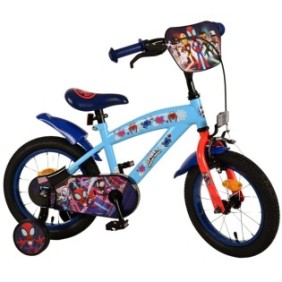 Bicicletta da ragazzo Spidey, 14 pollici, colore blu, freno a mano anteriore e posteriore