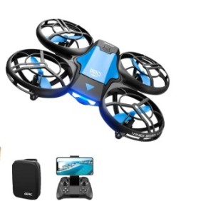 Mini drone, videocamera HD 4K, FPV WiFi, LED, tempo di volo 11-15 minuti, 11x13x4 cm