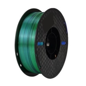 Filamento 3D Silk PLA tricolore, verde/blu, 1,75mm, 1KG, compatibile FDM