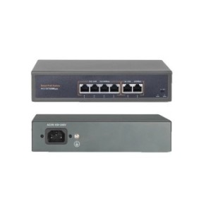 Switch PoE non gestito, 4CH, 10/100Mbps, estensione di rete 250 m, multicolore