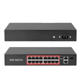 Switch PoE 16CH, estensione di rete 250 m, 10/100 Mbps, multicolore, 48 V