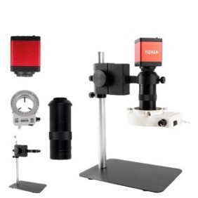 Fotocamera per microscopio digitale, 13 MP, zoom 1-130/150x, illuminazione LED, HDMI e VGA, 60 FPS, multicolore, 30 mm x 99 mm