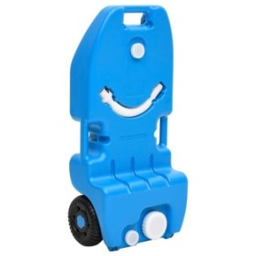 Serbatoio acqua portatile Zakito Europe, 25 L, HDPE, con ruote, blu, 37,5x23x80 cm