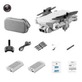 Drone con fotocamera, conversione MPH, HD 4K Pro, posizionamento GPS, 64 GB, con accessori, grigio