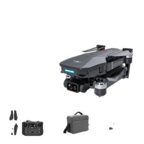 Drone con fotocamera 4K, gimbal a 2 assi, grigio argento, 450x405x80mm, set con scheda di memoria da 64 GB