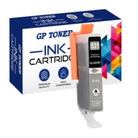 Cartuccia d'inchiostro, Toner GP, Compatibile con Canon CLI-531XL Pixma TS8750 TS8751, Grigio, 400 pagine