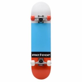 Skateboard Salty, Meteor, Alluminio/Legno, ABEC-5, Rosso/Blu