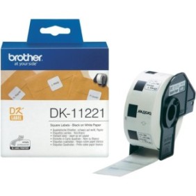 Rotolo di etichette Brother DK11221 Etichetta di carta quadrata, 23 mm x 23 mm x 1000