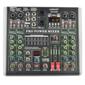 Mixer audio amplificatore, 6 canali, Bluetooth, effetti DSP, presa EU, 100W