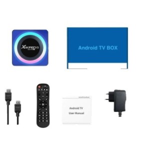 TV Box X88 PRO 13, 8K Ultra HD, 4GB RAM, 64GB storage, Android 13, WiFi Dual-Band, Bluetooth