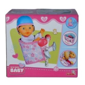 Seggiolino per bicicletta per bambole Simba New Born Baby, 30-43 cm, multicolore