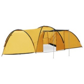 Tenda da campeggio Zakito Europe, 8 persone, traspirante e ventilata, gialla, 650x240x190 cm