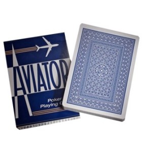 Set di carte da gioco Aviator, Bicycle, blu, 63,5x88,9mm