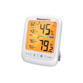 Termometro e igrometro digitale wireless intelligente per temperatura e umidità ThermoPro TP359, Livelli di comfort, Umidità tra 10% e 99%, Temperatura tra (-20°C ~ 60°C), Applicazioni intelligenti, Notifiche istantanee, Schermo grande (89 mm)