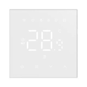 Kit termostato digitale Smart Home, controllo via WiFi, compatibile Tuya/Alice/Alexa, bianco