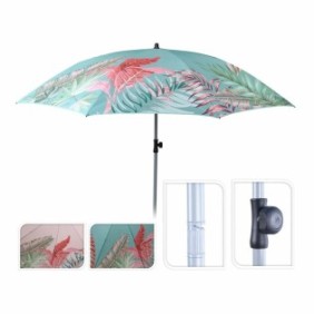 Ombrellone da spiaggia Pro, inclinabile, multicolore, disegno animali, plastica, 160 cm/200 cm