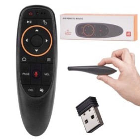 Telecomando Luka G10 Smart TV Box, con microfono, wireless, nero, 14,3x4,5x2,9 cm