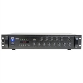 MIXER PA amplificato, 100V 350W, 5 Zone con USB, BLUETOOTH, SD e FM