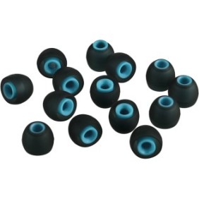 Set di 7 paia di tappi per le orecchie, Xcessor, S, colore Nero/Blu