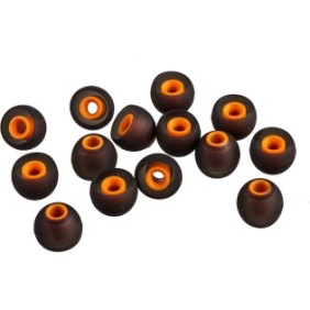 Set di 7 paia di connettori per cuffie, Xcessor, S, colore Nero/Arancio
