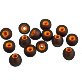 Set di 7 paia di connettori per cuffie, Xcessor, L, colore Nero/Arancione