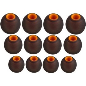 Set di 6 paia di connettori per cuffie, Xcessor, S/M/L, colore Nero/Arancio