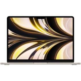 Laptop Apple MacBook Air da 13 pollici, con processore Apple M2, 8 core CPU e 10 core GPU, 8 GB, 512 GB, Starlight, Layout INT