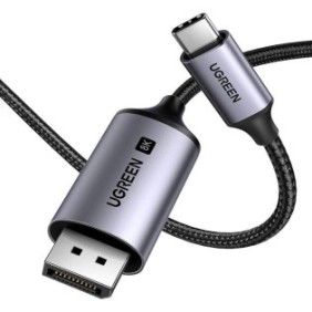 Cavo Ugreen CM556 da USB-C a DisplayPort 8K, 60Hz, 2m, grigio