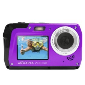 Fotocamera Aquapix W3048 Edge, EasyPix, impermeabile, nero/viola