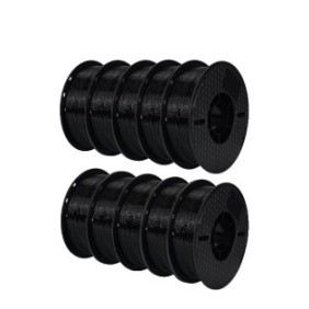 Filamento flessibile in TPU, nero, 1,75 mm, 10 kg, senza bolle, compatibile con varie temperature