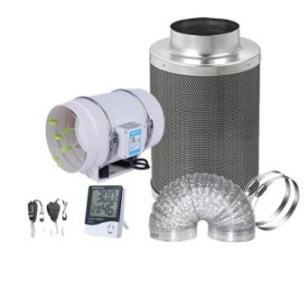 Ventilatore centrifugo, Carbone, Con filtro dell'aria, 5 pollici, 125 mm, Grigio