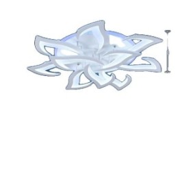 Lampadario a soffitto a LED, design floreale, retroilluminazione con controllo separato, 10 petali, APP con controllo RC