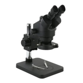 Stereomicroscopio, illuminazione LED 56, zoom 7x-45x, distanza di lavoro 100mm, girevole, nero