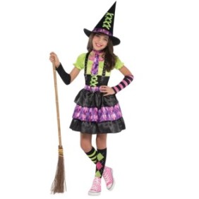 Bellissimo costume da strega di Halloween per ragazze dagli 8 ai 10 anni