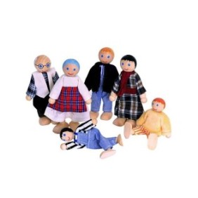 Set di bambole, Legno, Multicolor