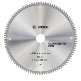 Lama per sega circolare Bosch Multi Material ECO, 254 x 3,2 x 30 mm, 96 denti
