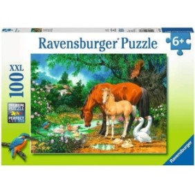 Puzzle animali allo stagno, 100 pezzi