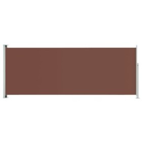 vidaXL tenda da sole laterale retrattile per terrazza, marrone, 117x300 cm