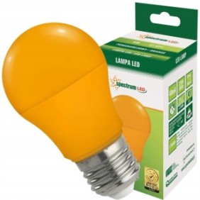 Lampadina LED Spectrum Led, E27, A60, 5W, RGB, Arancione