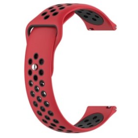 Cinturino sportivo per Xiaomi Watch S1, 22 mm, Rosso/Nero