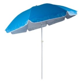 Ombrellone da spiaggia, Verk Group, con maniglia, inclinabile, protezione UV, blu, 170 cm