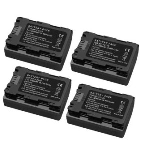 Set di 4 batterie con doppio caricatore USB per Sony Alpha a7 III/a7R III/a9/A6600, grande capacità, portatili