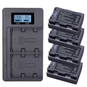 Set di 4 batterie con doppio caricatore USB per Sony Alpha a7 III/a7R III/a9/A6600, grande capacità, portatili