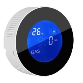 Rilevatore di gas wireless con app Tuya compatibile con Amazon Alexa e Google Assistant, allarme telefono, schermo LCD, 90dB