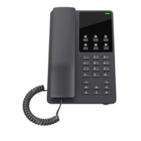 Telefono IP per hotel Grandstream GHP621W, 2 linee SIP, WiFi dual-band, montabile a parete, nero