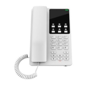 Telefono IP per hotel Grandstream GHP620, 2 linee SIP, montabile a parete, bianco