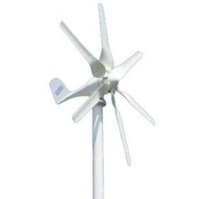 Turbina eolica, 800W massimo, 6 pale, alluminio, 48V, con MPPT