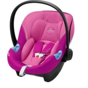 Seggiolino auto per bambini Cybex Aton M i-Size, sistema LSP, regolabile, rosa, 0-13 kg