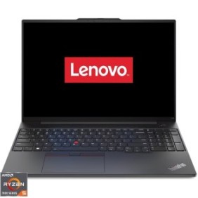 Laptop Lenovo 16'' ThinkPad E16 Gen 1, WUXGA IPS, processore AMD Ryzen™ 5 7530U (16 MB di cache, fino a 4,5 GHz), 6 core, 40 GB DDR4, 500 GB SSD, Radeon, senza sistema operativo, nero grafite