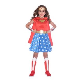 Costume da Wonder Woman, Donna Fantastica per bambina, 6-8 anni, 128 cm